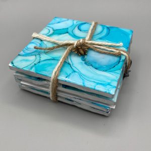 Ink Coasters by Hollie, (4) Set