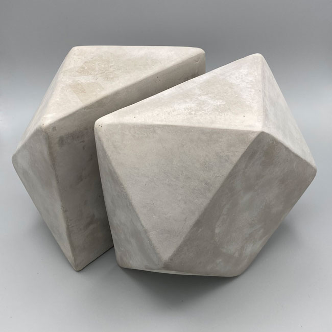 Geo Cement Bookends - KHL Design Studio