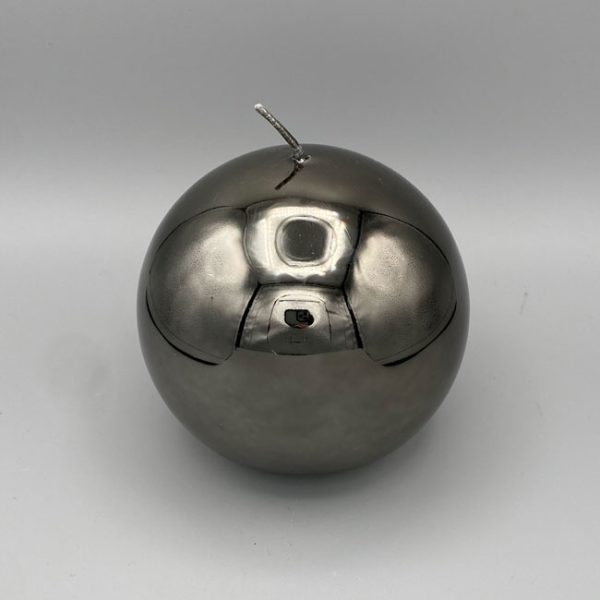 Metallic Sphere Candle, Dark Green