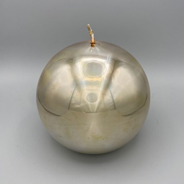 Metallic Sphere Candle, Gold
