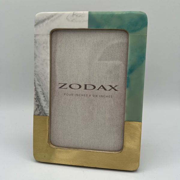 Aqua/Brass Frame 4x6