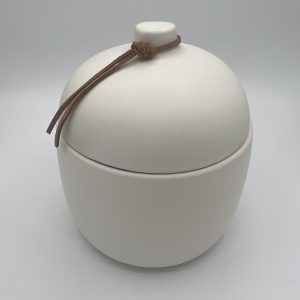 Ceramic Canister, Sm. White
