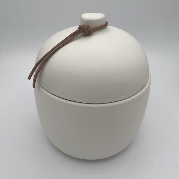 Ceramic Canister, Sm. White