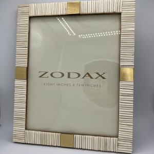 8 X 10 Crème Bone/Brass Frame
