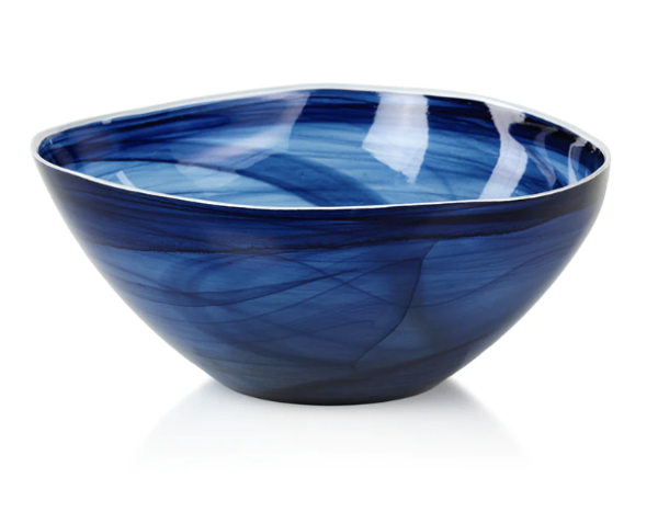 Indigo Glass Bowl, Lg.