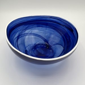 Indigo Glass Bowl, Sm.