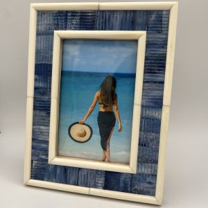 Blue Bone/Brass Frame, 4 X 6