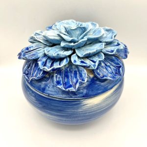 Blue Flower Jar